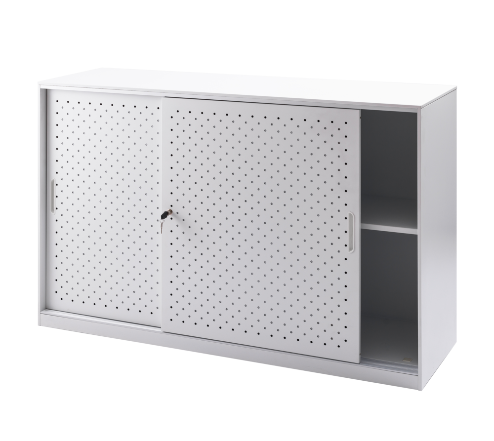 Perforated Sliding Door Cupboard Cavan Office Furniture and Fit Out