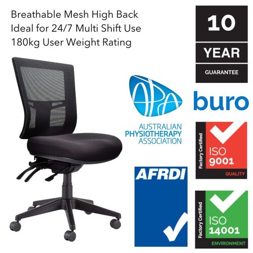 Buro Metro II 24/7 MB - Mesh Back - Nylon Base