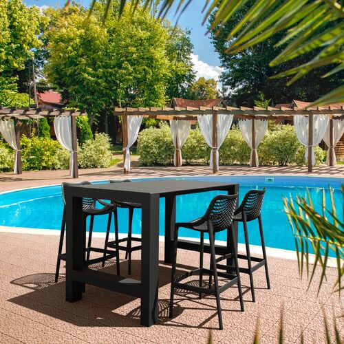 5 Piece Outdoor Bar Table Setting