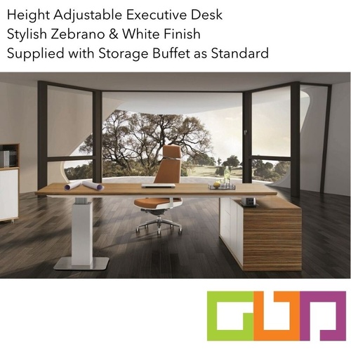 Evolution Executive Height Adjustable Desk with Buffet