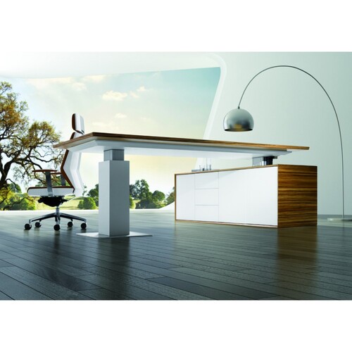 Evolution Executive Height Adjustable Desk with Buffet