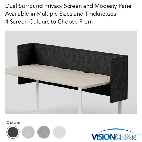 SANA Serenity Surround DUAL Above & Below Desk Screen