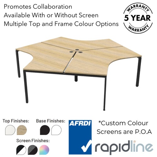 Infinity 120 Degree Workstation – Profile Leg