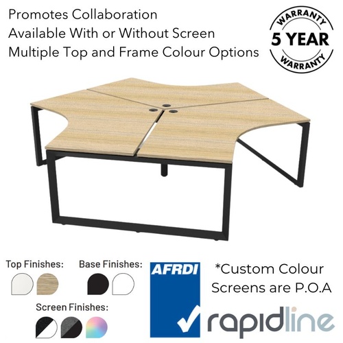 Infinity 120 Degree Workstation – Loop Leg